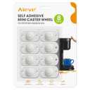 Aieve Self Adhesive Caster Wheels, 8 Pack Appliance Rollers for Kitchen Appliances, Small Appliance Wheels, Mini Swivel Wheels for Countertop