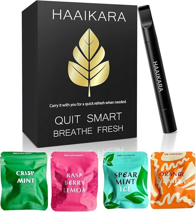 Natural Herbal Air Stick – Non Electric LongLasting Flavored Air Diffuser Refreshing Support Smokeless Inhaler– 4Pack for Quit Smoking & Stress Relief