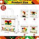 24 Pcs Juneteenth Gift Bags Black History Month Gift Bags with Handles Juneteenth Party Favors Clear PVC Gift Bags African American Goodie Bags for Freedom Day Independence Day, 8 x 8 x 3.15 Inch