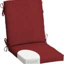 Arden Foam Patio Dining Outdoor Chair Cushions, 20 x 44, Premium High-Density Foam, Never Flattens, Weather-Proof for Outdoor Chairs, Ruby Red Leala