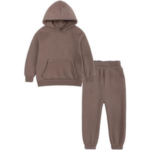 MYGBCPJS Youth 2PCS Jogger Outfits Set Fleece Hooded + Sweatpants Boys Girls Athletic Sweatsuits Pullover Clothes, 2-3 T
