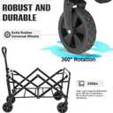 Collapsible Wagon Cart Foldable,Wagon Carts with Wheels Folding,Utility Grocery Lounge for Sand Camping Sports Shopping Outdoor