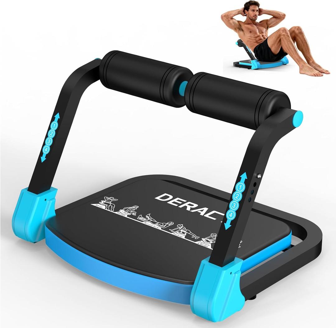 DERACY Sit Up Exercise Equipment, Adjustable Ab Machine, Multi-Functional Sit Up Machine, Ab Workout Equipment, Ab Trainer Machine for Women Men