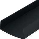 Outwater Plastics Black 1-1/2'' Styrene Plastic U-Channel/C-Channel 48 Inch Lengths (Pack of 3)