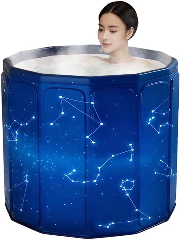 Sincat Portable Foldable Ice Bath Tub, Large Collapsible Bathtub for Adults