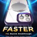 SUCGLES for iPhone 13 Pro Case with MagSafe [Ultra Strong Magnetic] [12FT Military Drop Protection] [Shockproof Bumper] Slim Thin Mag Safe Phone Cover 6.1" for Apple 13pro (Deep Purple)