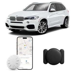 GPS Tracker for Vehicles, 1PCS Tracker Device for Vehicles No Subscription No Monthly Fee, Car Tracker Device Hidden, Work with Find My (iOS Only), Magnetic Real-Time Vehicle Tracker for Kids Dogs