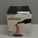 Wlasss Wine Decanter, 1100ml /37.2oz Red Wine Decanter, Hand Blown Lead-Free Crystal Wine Carafe, Small Decanter for White and Red Wine, Elegant Design Easy Pour, Wine Gifts for Christmas