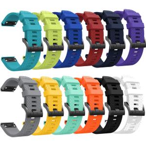 Sunter 20mm Width (12 Pack Quick Soft Silicone Sport Replacement Watch Strap Band Compatible with Fenix 6s/Fenix 6s Pro/Fenix 5S/Fenix 5S Plus