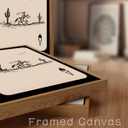 ZZLWBKGL Western Wall Decor Cowboy Poker Canvas Art Vintage Framed Wall Art, 24"L x 16"W