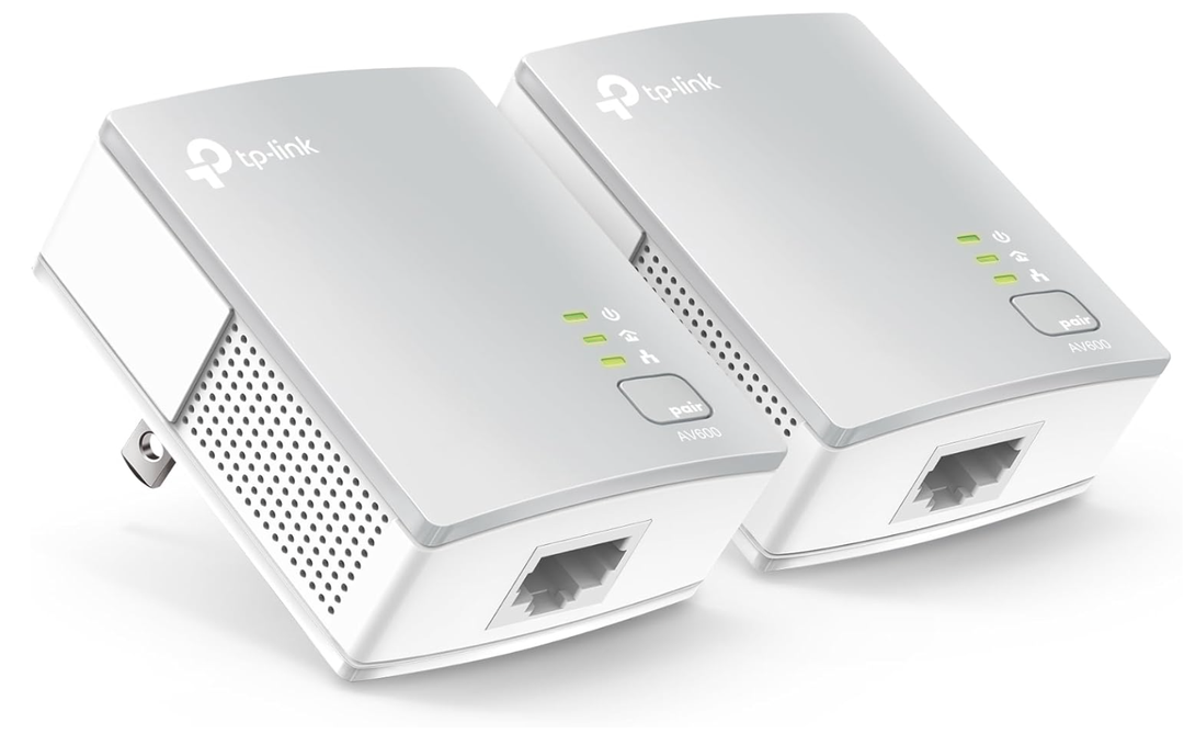 TPLink AV600 Powerline Ethernet Adapter Kit  Gigabit Port, Plug Pair &Play, Power Saving, Nano Sized Powerline Network Adapter (TLPA4010 KIT)