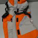 IECOii Dog Coat for Large Dogs, Orange, X-Large - Waterproof Winter Fleece Jacket with Harness, Turtleneck, Reflective Straps, Zipper Closure (X-Large(Chest:29.9 in))