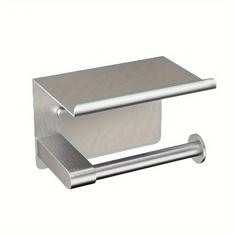 Toilet Paper Holder with Shelf Brushed Nickel Toilet Tissue Roll Holder 304 Stainless Steel Wall Mount for Bathroom