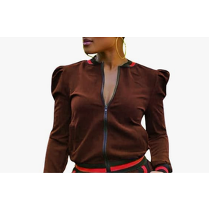 Akmipoem Jogger for Women Long Sleeve Zipper Jacket , Size  M