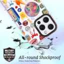 for iPhone 14 Pro Max Case, Retro Party Collage Pattern with Disco & Gin, Military-Grade Drop Protection, Pop Art Disco Soft Slim TPU Protective Cover with Camera Protection for Girls (LightBalls)