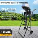 Outboard Boat Motor Stand,165LB Load Outboard Motor Carrier Multi Purposed Portable Boat Motor Engine Trolley for Repair, Maintenance, Storage
