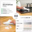 SUPERSCANDI 5 Pack Swedish Dishcloths for Kitchen - 100% Biodegradable & Compostable Reusable Paper Towels Washable, Food-Safe & Without Plastic - Dish Rags Suitable for Any Surface, Artdeco Blue