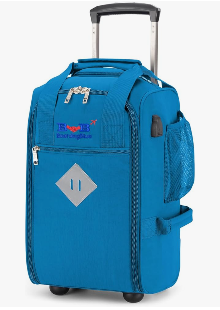 Boardingblue 17x10x9 Inches United Airlines Rolling Personal Item Under Seat Duffle Bag Luggage Suitable For Major Airlines Including Spirit, and Frontier Airline