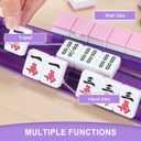 Mahjong Racks with Pushers 4PCS Set Majiang Tile Holder Acrylic Mahjong Racks Accessories and Gifts