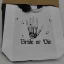 Wesnoy 12 Pcs Bride or Die Bachelorette Party Gift Bag Till Death Do Us Party Tote Bag with Handle Reusable Skeleton Bridesmaid Bag for Wedding Bachelorette Bridal Shower Supplies 11.8 x 3.9 x 9.8Inch
