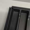 Lifewit Silverware Drawer Organizer, Expandable Utensil Tray for Kitchen, BPA Free Flatware and Cutlery Holder, Adjustable Plastic Storage for Spoons Forks Knives, 8.5"-14.1" x 12.1", Black