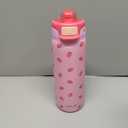 Ello Pop & Fill 18oz Stainless Steel Kids Water Bottle with Quick Fill Lid | Vacuum Insulated BPA Free Bottle with Leak Proof Straw and Chug Lid, Dishwasher Safe, Gift For Kids Teens, Strawberries