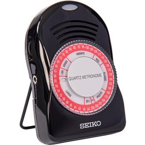 Seiko SQ50-V Quartz Metronome For Piano, Guitar and All Instruments, Easy-To-Use, Tempo Range 40-208BPM, Built-In Tone Generators (A&Bb), Adjustable Volume & Click Options, Red LED, Earphone Jack