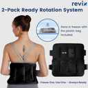 REVIX 16" 9" Flexible Gel Ice Packs Reusable for Lower Back with Strap, Dual-Sided Soft Body Ice Wraps for Shoulder, Neck, Abdomen and Leg Relief, Black 2 Packs