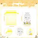 Pickmesh 50 Sets Bee Theme Baby Shower Party Favors 50 Pcs Bee Candles 50 Pcs Honey Jars Thank You Cards 50 Pcs Yellow Organza Bags Return Gifts for Guests Gender Reveal Game Prizes Party Supplies
