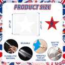 Sintuff 6 Pcs 4th of July 25 Inch Large Star Stencils for Yard Lawn Patriotic Star Stencils Plastic Template for Wall Painting Reusable 250th Anniversary DIY Crafts Paint Independence Day Home Decor