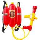 Firefighter Water Gun Backpack, Water Blaster Tank with Hose Sprayer for Outdoor Games, Pool Parties, Beach Fun, and Summer Activities