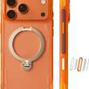 TORRAS Ostand Q3 Air for iPhone 17 Pro Case 6.3'' with Stronger Magnetic Stand, Fit for Magsafe, Airbags Military Protection, Camera Control for iPhone 17 Pro Case, Shockproof & Stylish, Horizon Orange