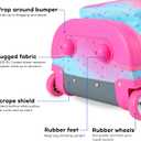 J World Sunrise Kids Rolling Backpack with Wheels for Girls Boys, Roller Bookbag for School, 18 x 13 x 9 Inches, Confetti