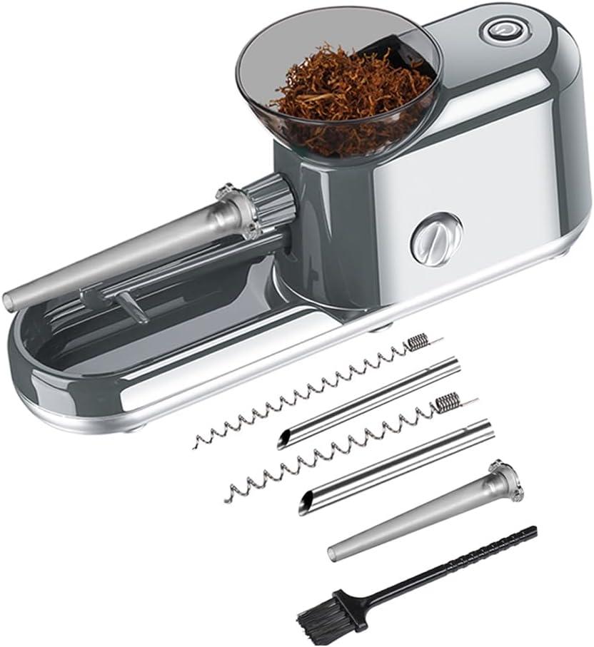 Electric Cigarette Rolling Machine Automatic Roller Maker Portable Household Auto Cigarette Injector Machine 3 in 1 for King/Regular Slim 100s Size Cigarettes Pre Roll Cones (Gray)