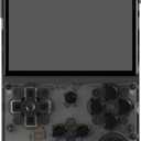 RG35XX 2024 New Updated Portable Game Console with 3.5 Inch IPS Screen Built-in 5470+ Games Linux System, Handheld Video Games Support Gamepad and HDMI TV Output, Retro Game Gift (Transparent Black)