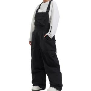 GSOU SNOW Men Snow Pants Snowboard Bibs Baggy Women Ski Pant Snow Bibs Overalls Waterproof Windproof Insulated M