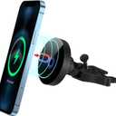 Piosoo 15W Magnetic Wireless Car Charger CD Slot Mount for iPhone 13/13 Pro/13 Pro Max/13 mini/12/12 Pro/12 Pro Max,Powerful Suction Auto-Alignment Mag-Safe Car Mount, Compatible with Mag-Safe Cases