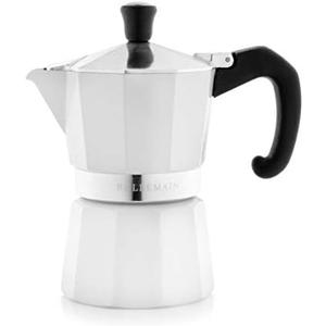 Bellemain Stovetop Espresso Maker Moka Pot (White, 3 Cup)