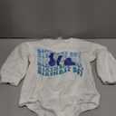 Lamuusaa Baby Girl Boy Half Birthday Outfit 1/2 Birthday Girl/Boy Romper Sweatshirt Oversized Shirts Fall Clothes (6-12 Months, Blue)