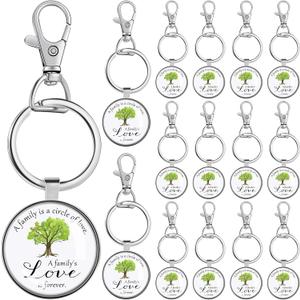 Landical Family Reunion Favors Keychain Love Tree Keychain Family Reunion Gift for Party Supply (Brown)