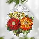Christmas Ornaments: Stained Glass-Style November Birth Flower Ornament  Christmas Tree Decorations, Holiday Party Gifts, Mother's Day & Birthday Gifts for Women, Mom & Grandma | Birth Flower Gift (June)