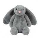 Best Pet Supplies Interactive Bunny Buddy Dog Toy with Crinkle and Squeaky Enrichment for Small and Medium Breed Puppies or Dogs, Cute and Plush - Bunny (Gray) (Large)