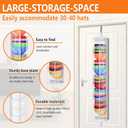 Toread Anti-Drop Over The Door Hat Organizer, Adjustable & Damage-Free Hooks Over Door Hat Organizer, Clear Dust-Resistant Over Door Hat RackHat Rack For Door suitable for doors, wardrobes-W