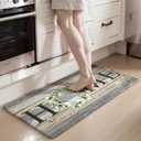 KIMODE Comfort Kitchen Mats Cushioned Anti Fatigue,Farmhouse Spring Kitchen Sink Rug Non Slip,Waterproof Memory Foam Standing Desk Mat for Office Home Doorway,20"x39",Grey