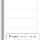 White Printable Nameplate Inserts - 8" x 2" - Blank Perforated Paper Nameplate Inserts for Inkjet & Laser Printers - Heavyweight Cardstock - 4 per Page - 25 Sheets / 100 Blank Inserts