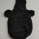 Fuzzy Dog Sweaters for Medium Dogs Dog Hoodie Soft Double-Sided Plush Fleece Pet Sweater Clothes Coats Pet Hoodie Sherpa Hooded Sweatshirt(Black-M)