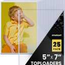 5x7 Toploader - Clear Rigid Photo Protectors for Your Precious Memories - Durable Hard Plastic Sleeves, 25 Pack