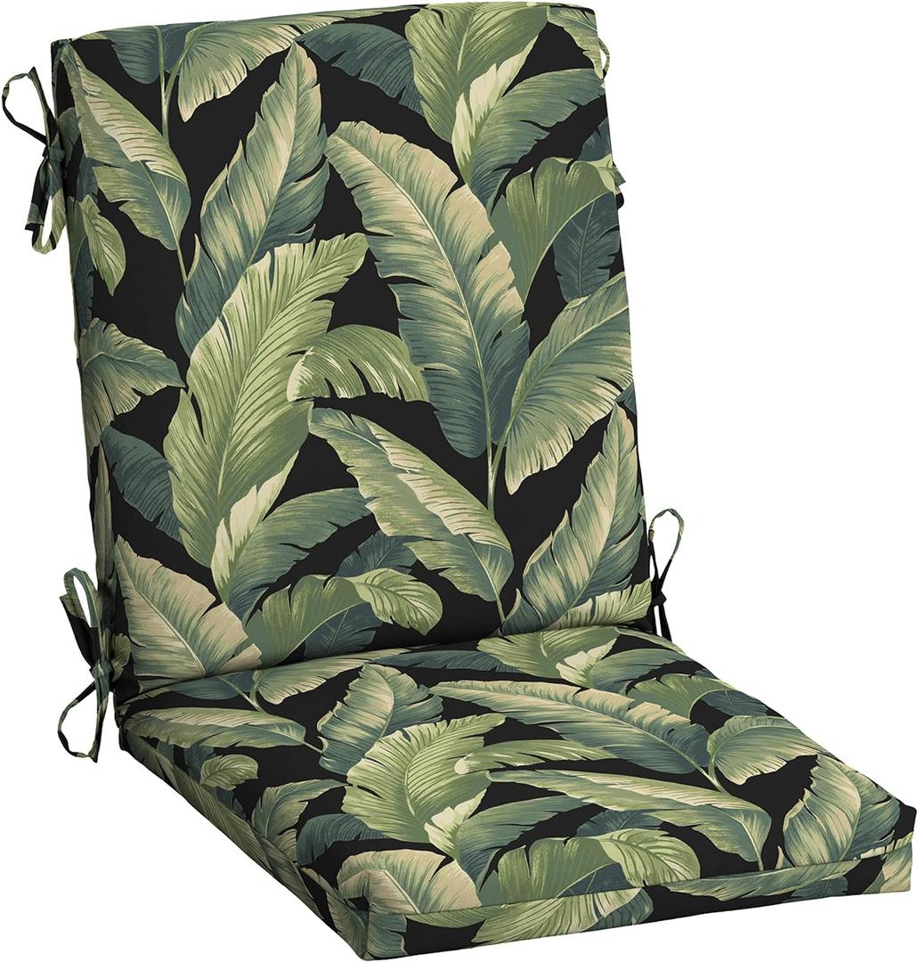 ARDEN Outdoor Dining Chair Cushion, 20 in x 20 in, Weather-Proof, Rain-Proof, Fade Resistant Patio Cushion for Patio, Dining, or Rocking Chairs 20 x 20, Onyx Cebu (20"L x 20"W)