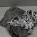 StangH Luxury Thick Velvet Valances Curtains, Blackout Scalloped Tier Curtains with Tassel for Windows, Privacy Home Decor for Kitchen/Bathroom, Grey, W52 x L18, 2 Panels