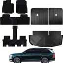 RILLEC Floor Mats Cargo Liner Backrest Mat for 2026+ Hyundai Palisade 7 Seat Fuel,All Weather Protection Accessories Custom Full Set Liners Include 1st & 2nd & 3rd Row Automotive Floor Mat TPE Car Mat